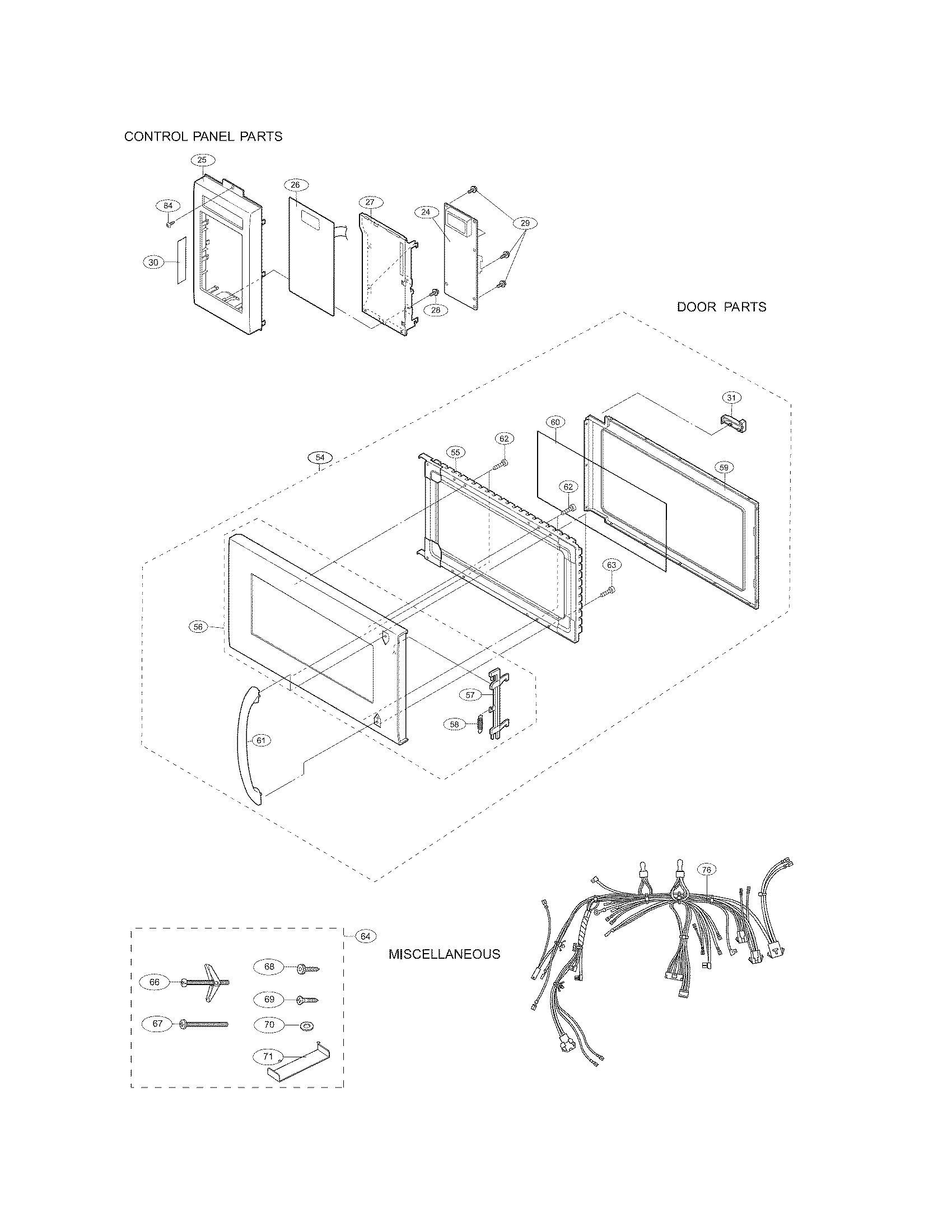 CONTROL PANEL/DOOR/MISC