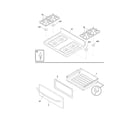 Frigidaire FGF368GMK top/drawer diagram