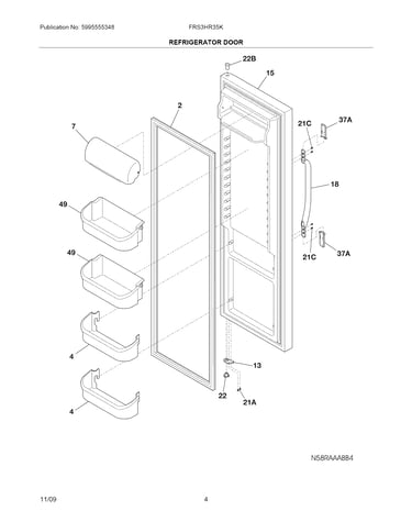 Refrigerator door
