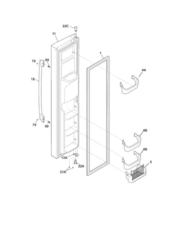 Freezer door