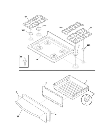 Top/drawer