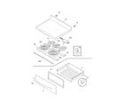 Frigidaire FEFL79JCE top/drawer diagram