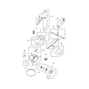 Frigidaire FPHD2491KF0 motor/pump/wash system diagram
