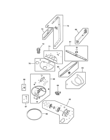 Motor/pump/wash system