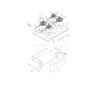 Frigidaire FES300EBE top/drawer diagram