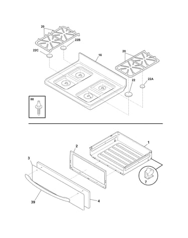 Top/drawer