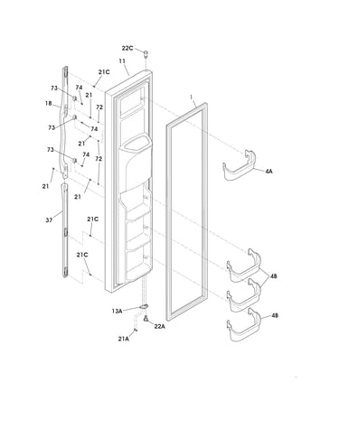 Freezer door