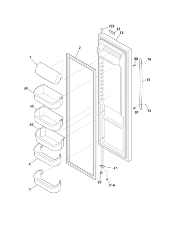 Refrigerator door