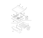 Frigidaire FEF368GMG top/drawer diagram