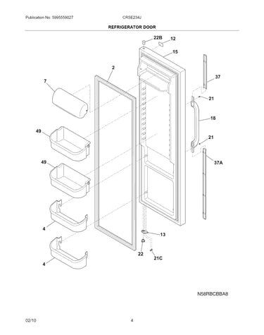 Refrigerator door