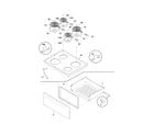 Frigidaire FEF316BSJ top/drawer diagram