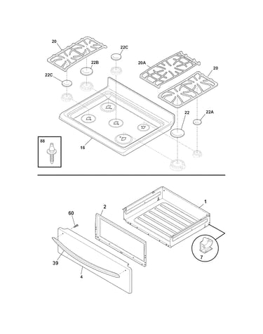 Top/drawer