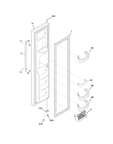 Freezer door