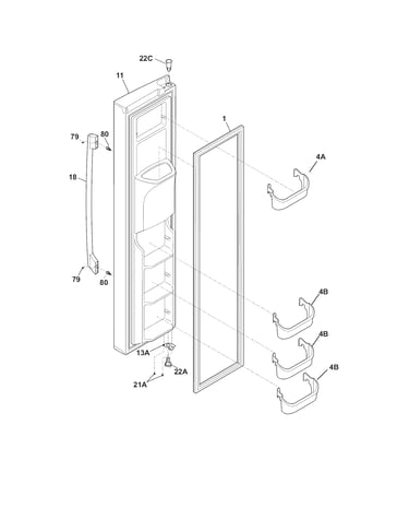 Freezer door
