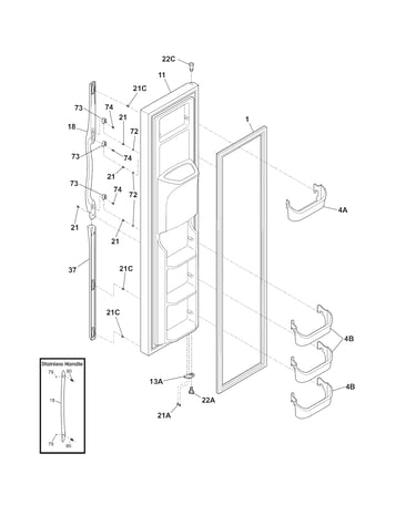 Freezer door