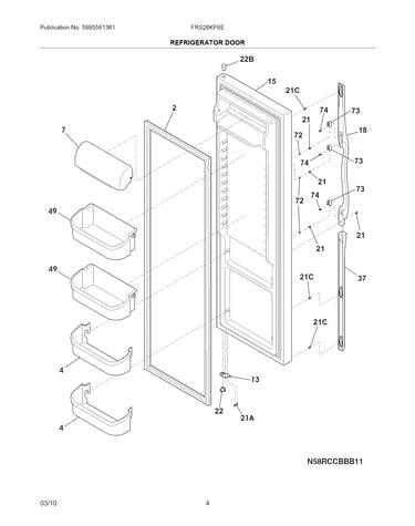 Refrigerator door