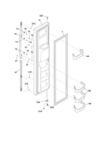 Freezer door