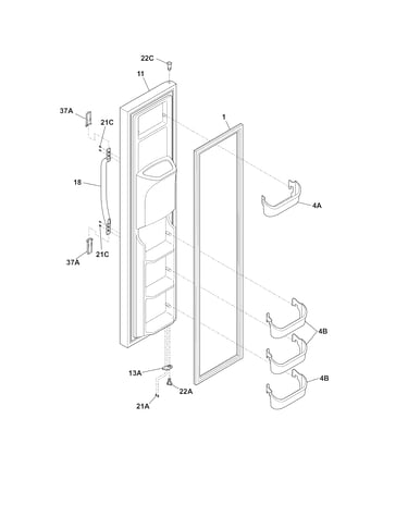Freezer door