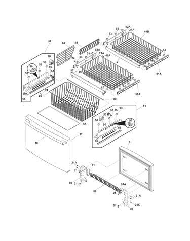 Freezer drawer - basket