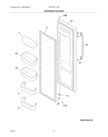 Refrigerator door