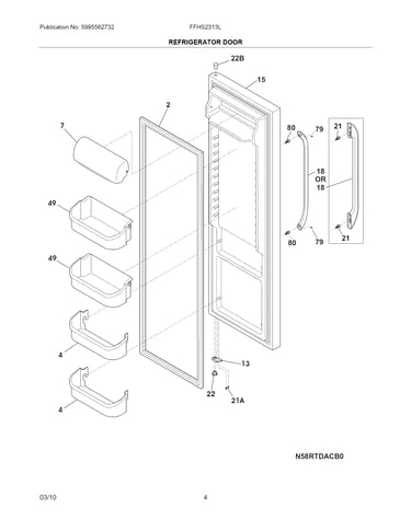 Refrigerator door