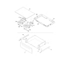 Frigidaire CFES3025LB1 top/drawer diagram