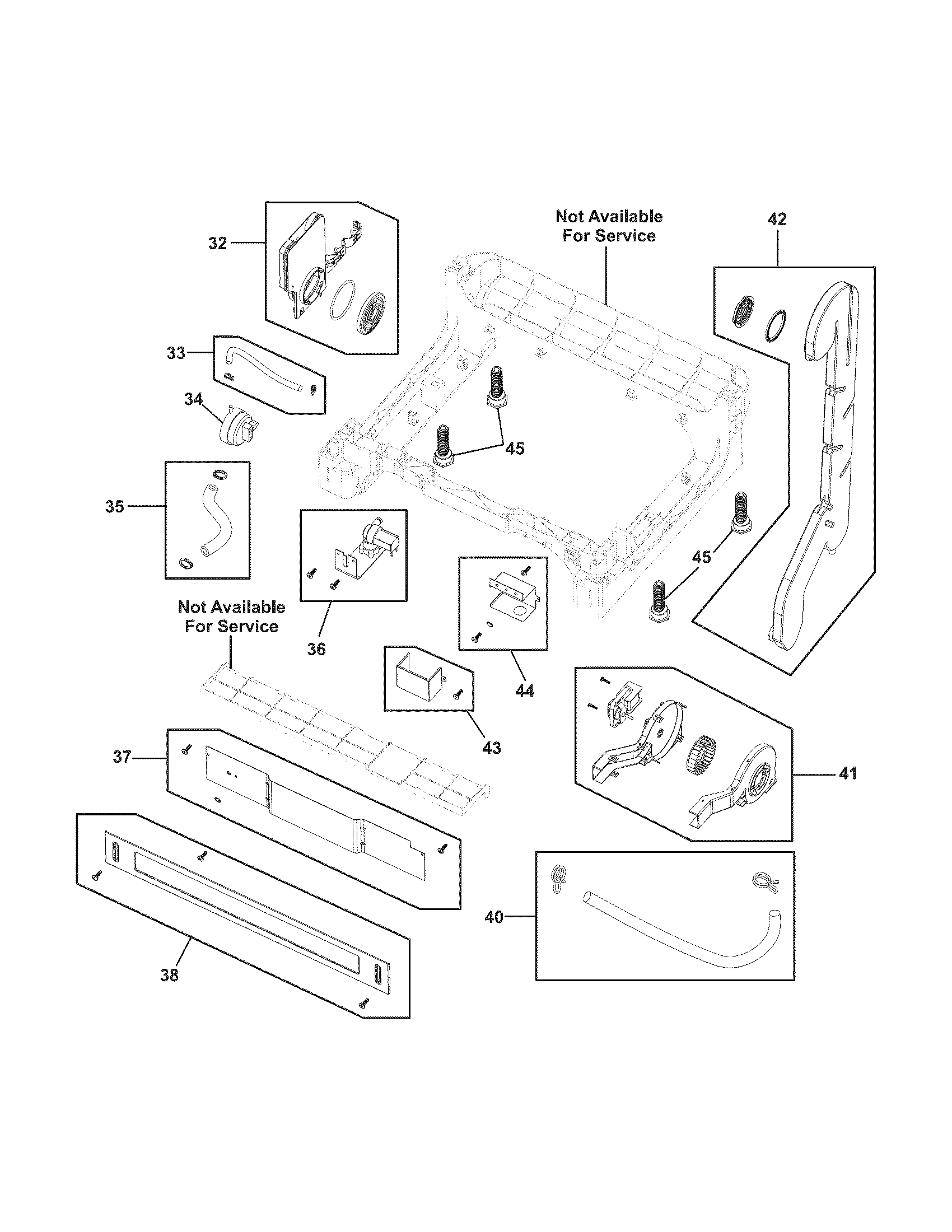 Lower frame/drying system
