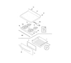 Frigidaire FEF375GCE top/drawer diagram