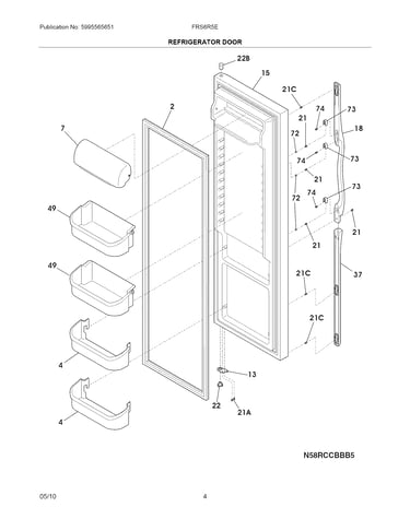 Refrigerator door