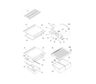 Frigidaire FFTR1515LW1 shelves diagram