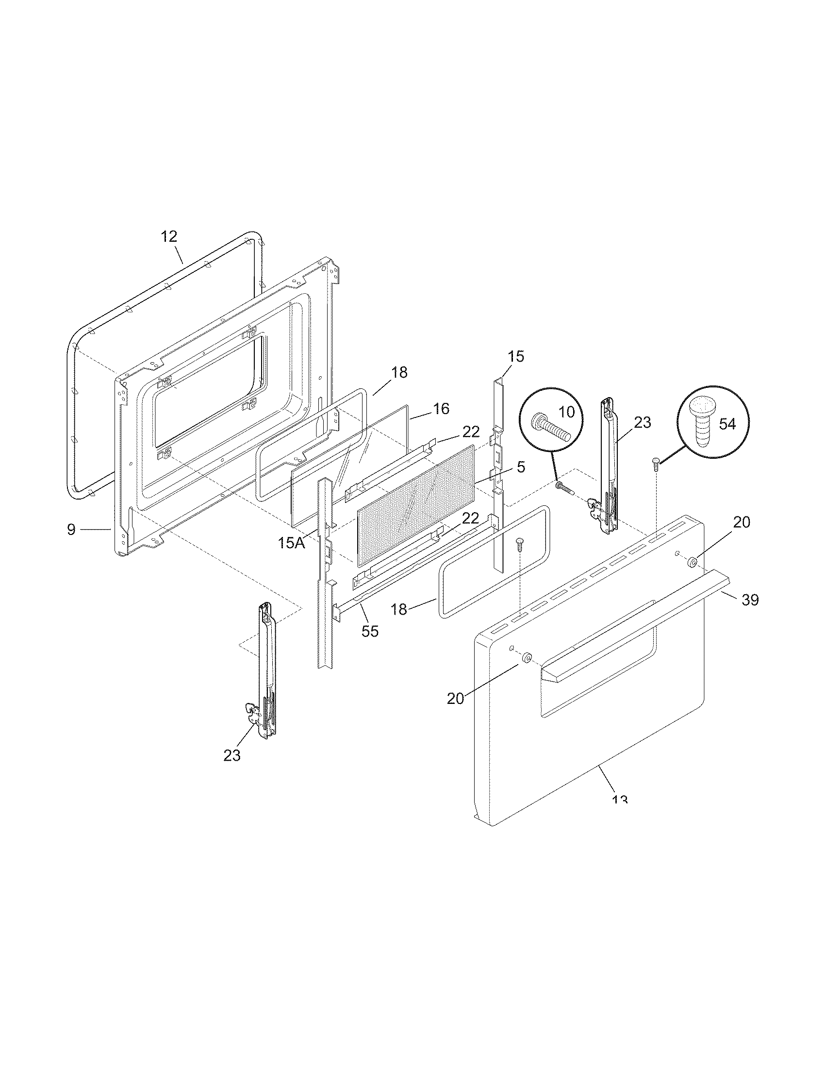 Oven door
