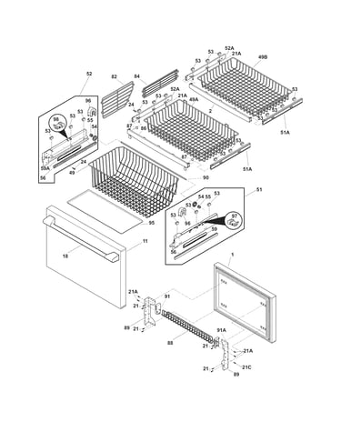 Freezer drawer - basket