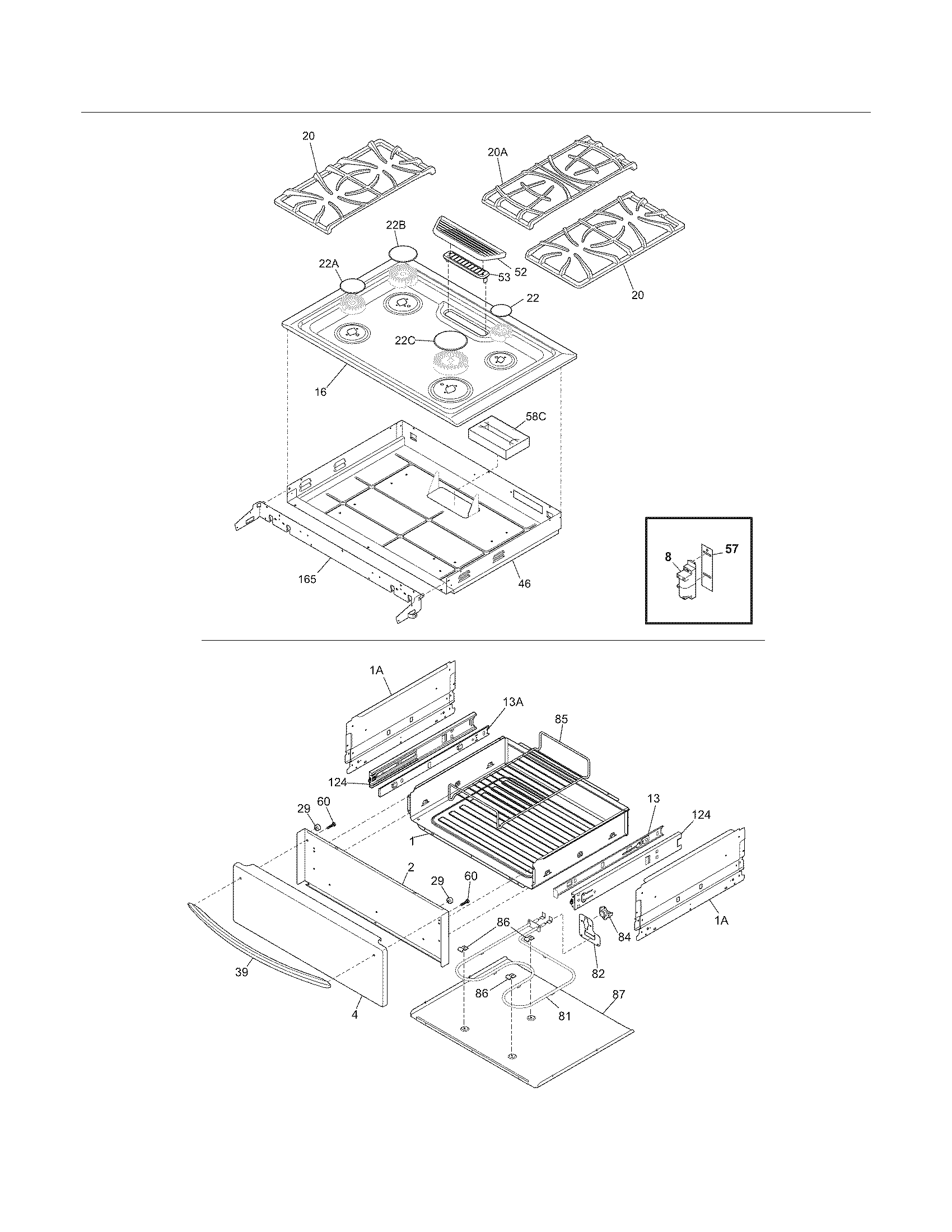 Top/drawer