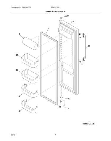 Refrigerator door