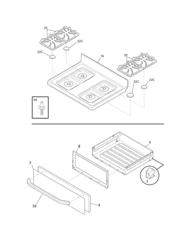 Top/drawer