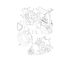 Frigidaire LAQE8000LW0 front panel/lint filter diagram