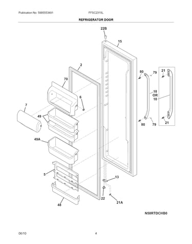 Refrigierator door