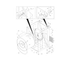 Frigidaire FCED2000LS0 cabinet/drum diagram