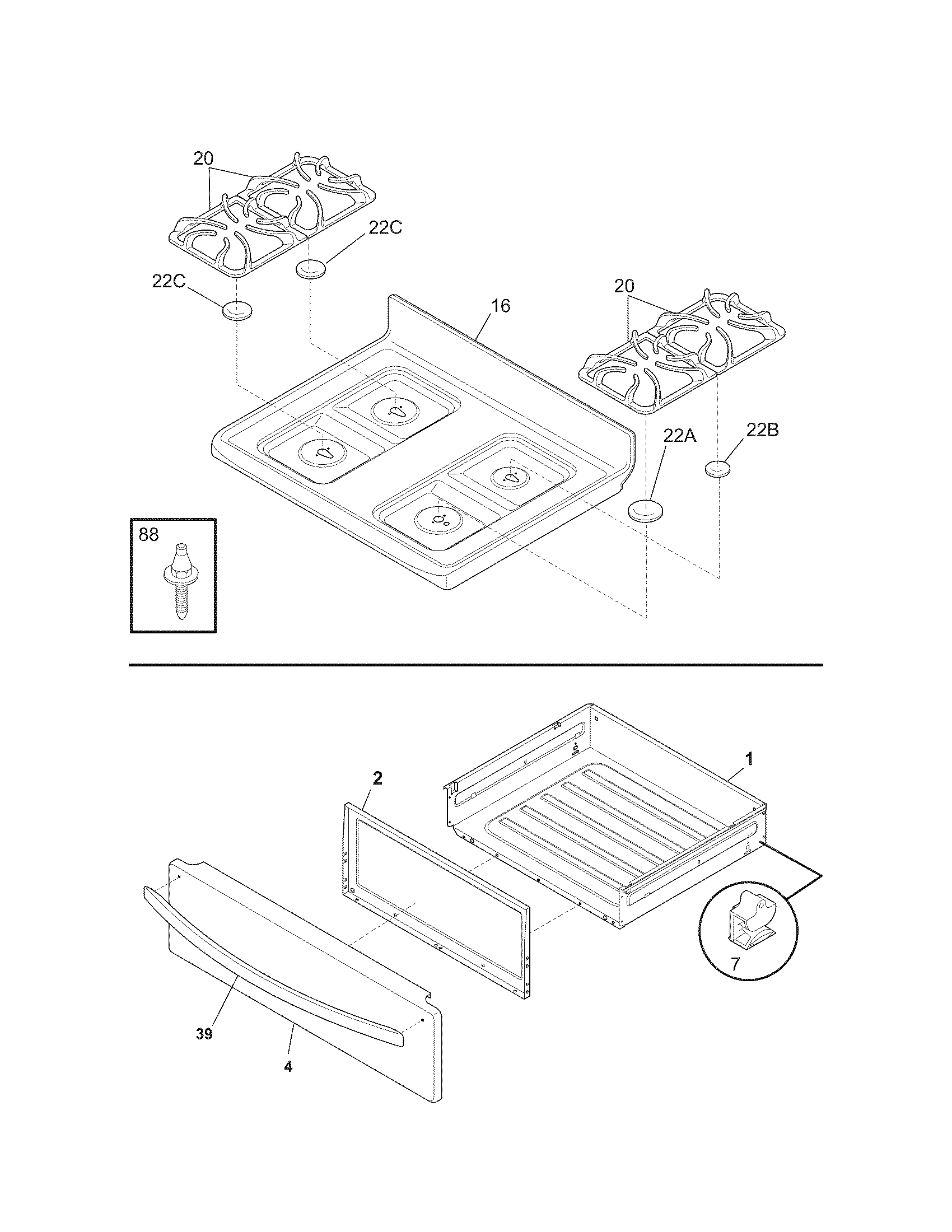 Top/drawer