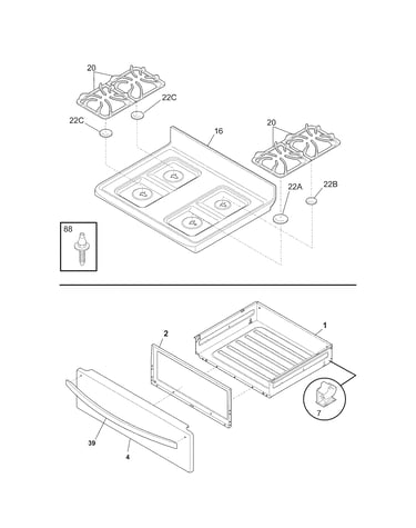 Top/drawer