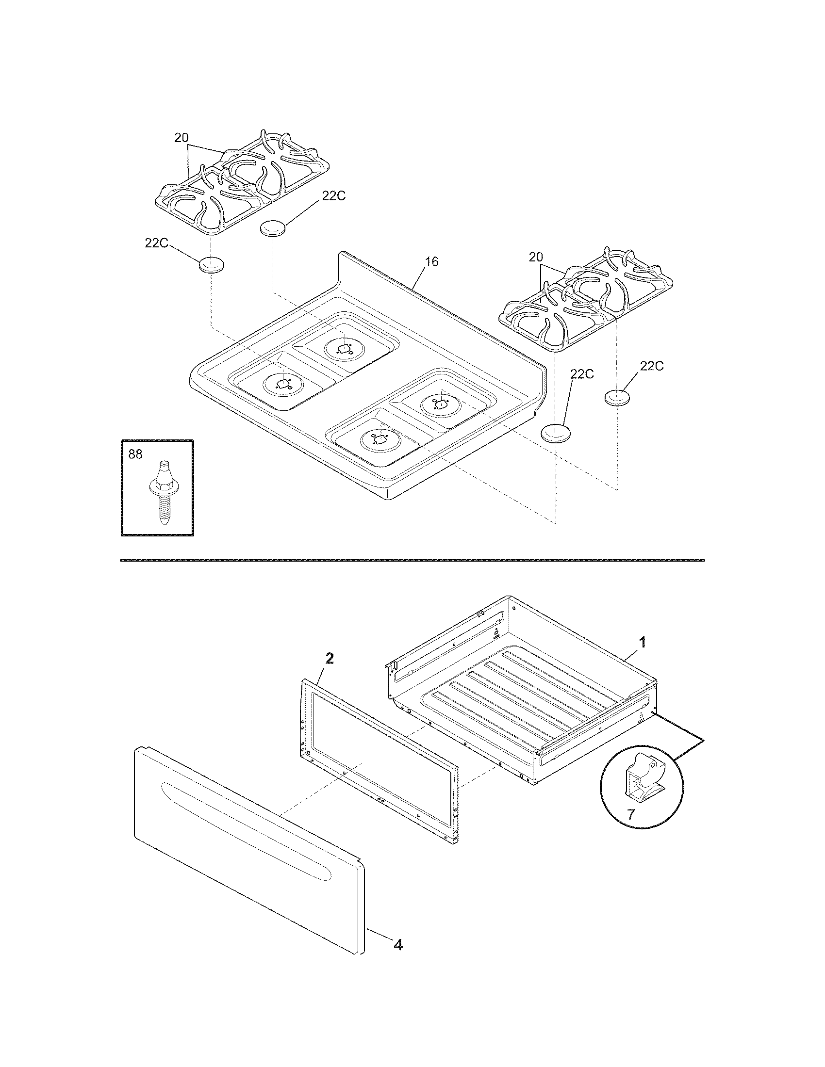 Top/drawer