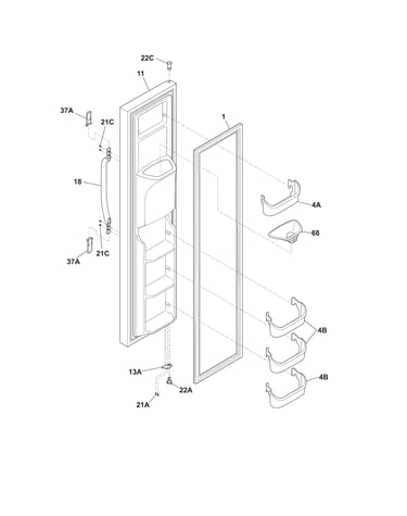 Freezer door