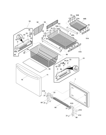 Freezer drawer - basket