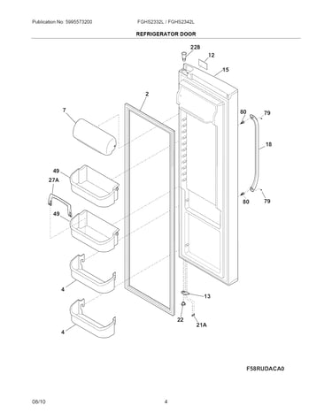 Refrigerator door
