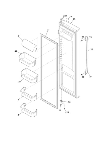 Refrigerator door