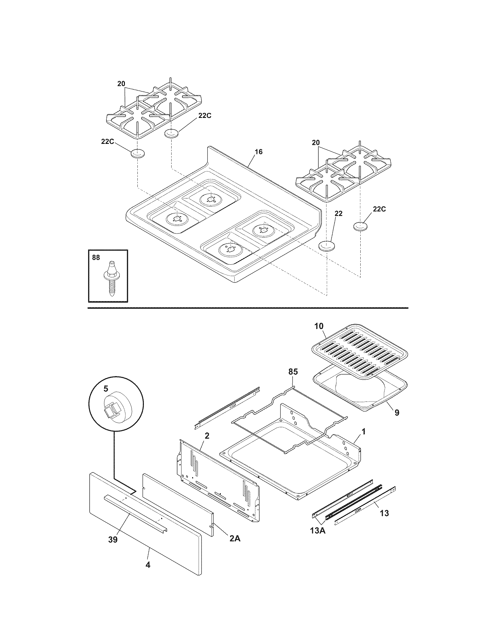 Top/drawer