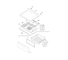 Crosley CRE3880LWB top/drawer diagram