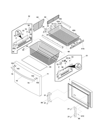 Freezer drawer - basket