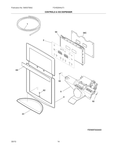 Controls & ice dispenser