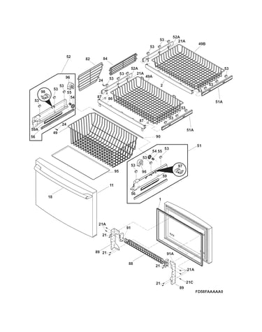 Freezer drawer - basket